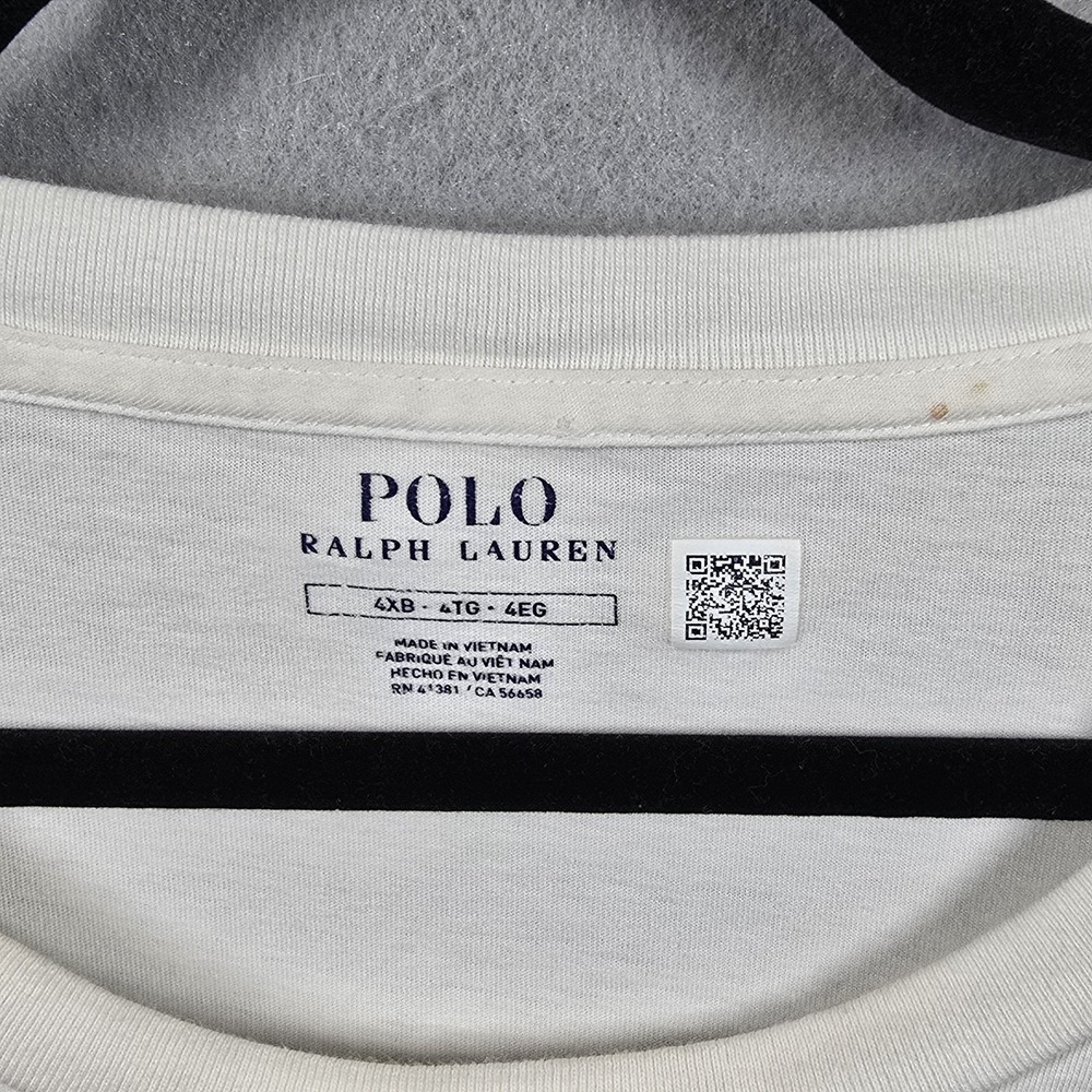 Polo Ralph Lauren Shirt Mens‎ 4XL White Pocket Embroidered Pony Logo Classic Tee - Picture 4 of 8